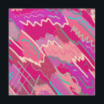 Impresión En Madera Nostalgia de Nostalgia Pop Art en Magenta<br><div class="desc">Arte abstracto audaz y divertido en rosa y púrpura con marcas y acentos expresivos.</div>