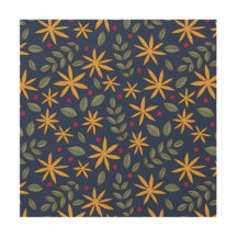 Patrón Floral Dorado Diseño Botánico