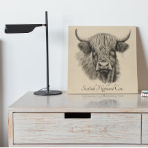 Personalizable Esbozo de vaca Highland