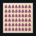 Impresión En Madera Plum Asian Moods Buddah Boys<br><div class="desc">Arte pop budista repitiendo el patrón en la paleta de estados de ánimo asiáticos de Emporio Moffa.</div>