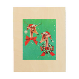 Impresión En Madera Reno retro de la MOD de los mediados de siglo