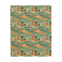 Retro Coastal Wood Wall Art