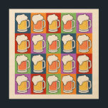 Impresión En Madera tela de madera de BEER Pop Art<br><div class="desc">Ver mi tienda para más artículos con este diseño.</div>