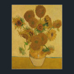 Impresión En Madera Vincent van Gogh - Vase con quince girasoles<br><div class="desc">Vase con quince girasoles / Vase avec quinze tournesols - Vincent Van Gogh,  agosto de 1888 - Sunflowers 1888 versión para la boca (F454)</div>