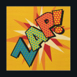 Impresión En Madera ZAP Fun Retro Libro Pop Art<br><div class="desc">Un divertido,  fresco y moderno diseño inspirado en el arte pop del libro de historietas retro que pone el wham,  zap,  pow en tu día. El regalo perfecto para superhéroes,  amigos,  familia o como un regalo para ti mismo. Diseñado por ComicBookPop© en www.zazzle.com/comicbookpop*</div>