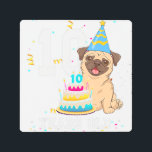 Impresión En Metal 10 Years Old Birthday Pug Dog Lover Party Kids Boy<br><div class="desc">10 Years Old Birthday Pug Dog Lover Party Kids Boys Girls</div>