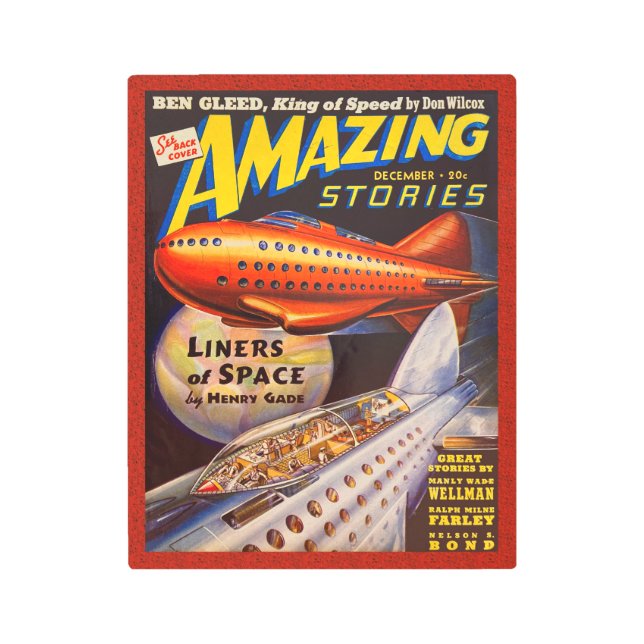 IMPRESIÓN EN METAL 1939! CUBIERTA DE REVISTA DE PULP (Anverso)