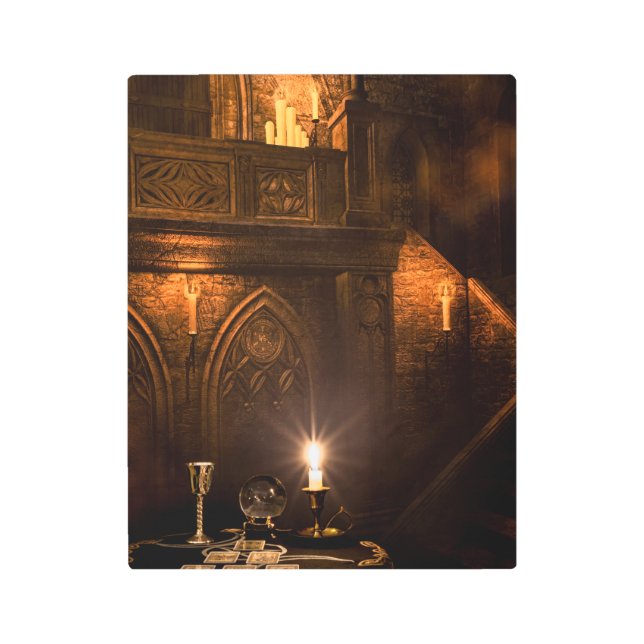 Impresión En Metal 2014-Medieval Castle Tarot Reading (Anverso)