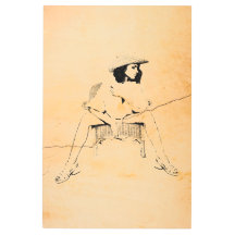 24' x 36'' Mujer en mimbre