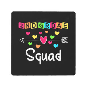 Impresión En Metal 2nd grade Teacher Shirts School Team Second Grade