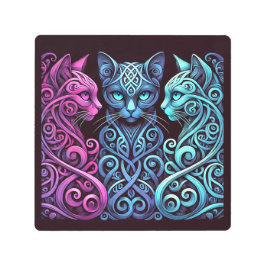 Impresión En Metal 3 Comité de gatos celtas