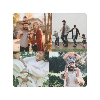 Impresión En Metal 4 Collage Personalizado personalizado fotográfico