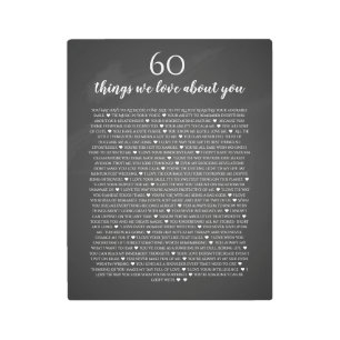 Impresión En Metal 60 cosas que nos encantan de tu pizarra vintage