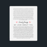 Impresión En Metal 70 razones por las que te amamos el regalo de cump<br><div class="desc">Esto es un HACERLO USTED MISMO XX Razones por las que te amamos. rosas razones por las que te amamos,  editable 50 Razones,  60 cumpleaños,  editable,  80 cumpleaños,  recuerdos,  te amamos,  mamá,  retira. Puedes editar el texto principal del cuerpo. Diseñado por Arty Apples Limited</div>
