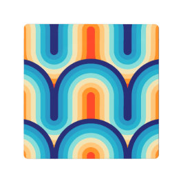 Impresión En Metal 70s Rainbow Curves