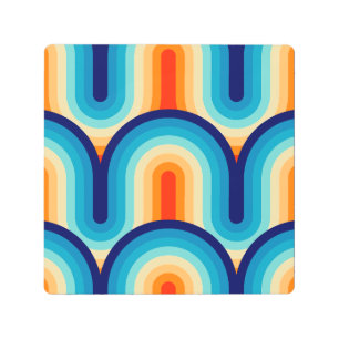 Impresión En Metal 70s Rainbow Curves