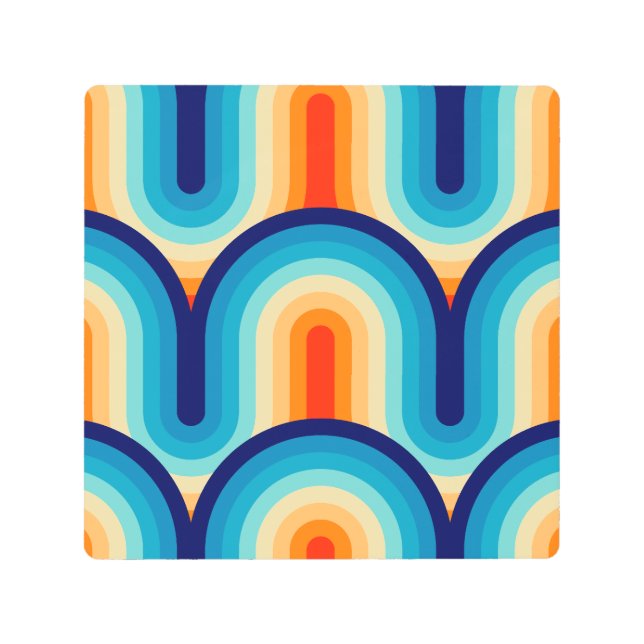 Impresión En Metal 70s Rainbow Curves (Anverso)