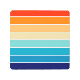 Impresión En Metal 70s Rainbow Stripes