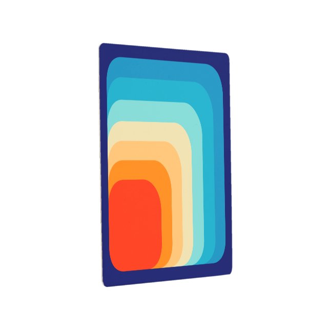 Impresión En Metal 70s Square Rainbow (3/4)