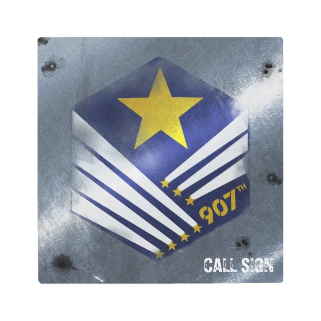 Impresión En Metal 907o INDICATIVO probada de la batalla del escudo (Anverso)