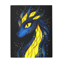 A dragon with glowing yellow scales