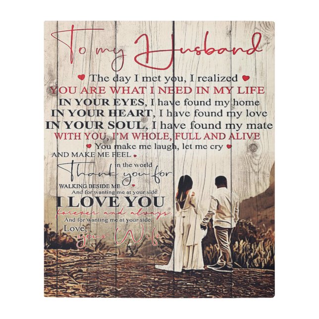 Impresión En Metal A mi marido | Lovely Husband Gift (Anverso)