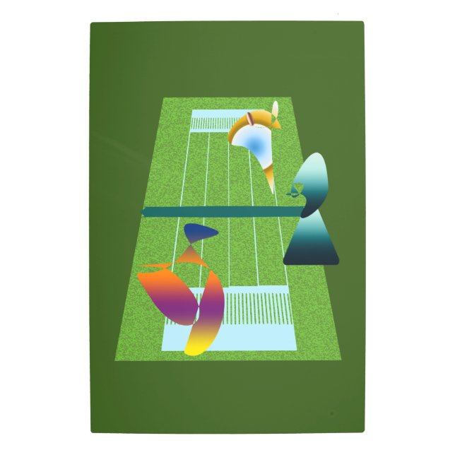 Impresión En Metal A Surreal Tennis Match (Anverso)