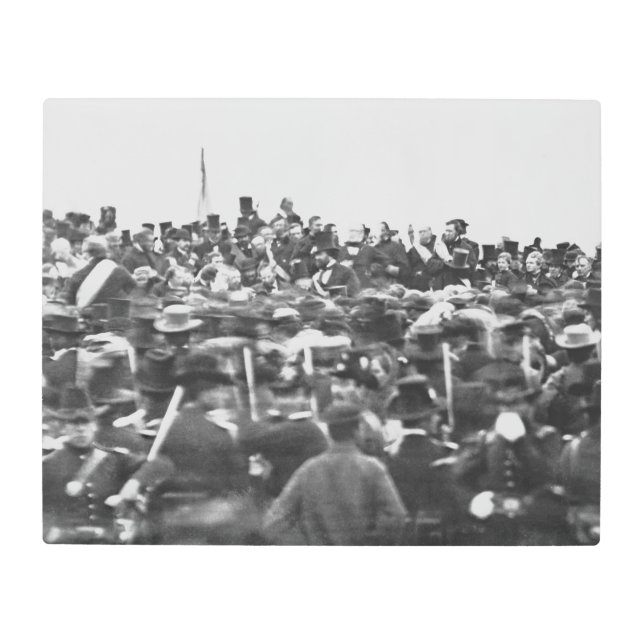 Impresión En Metal Abe Lincoln Gettysburg Dirección: Fin de la Guerra (Anverso)