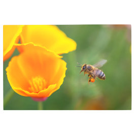 Impresión En Metal Abeja y amapola