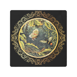 Impresión En Metal Abeja y mariposa de cosecha moderna en la web de a