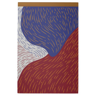 Impresión En Metal Abreviado moreno azul marino pintado a mano