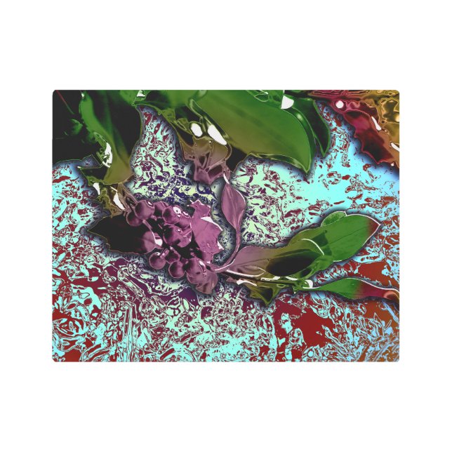 Impresión En Metal Abstract Background_Holly Branch (Anverso)