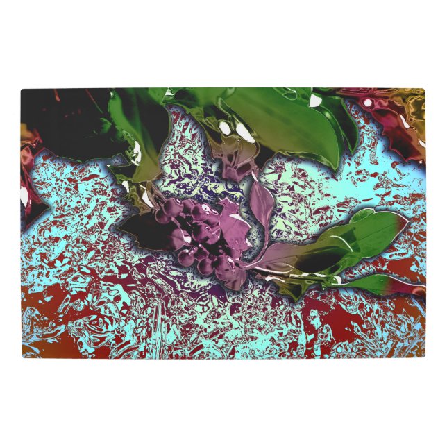 Impresión En Metal Abstract Background_Holly Branch (Anverso)