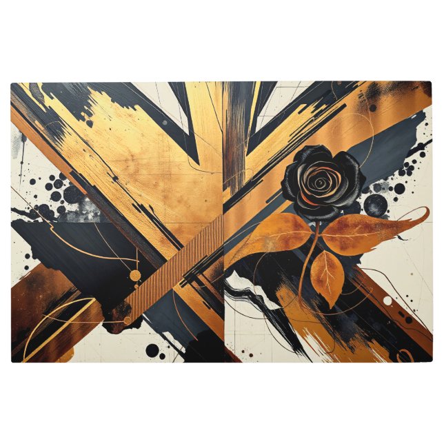 Impresión En Metal Abstract Elegance in Unique Art Metal Art (Anverso)