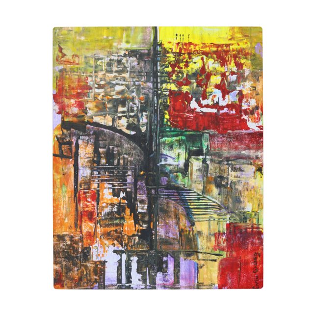 Impresión En Metal Abstract Original Art (Anverso)