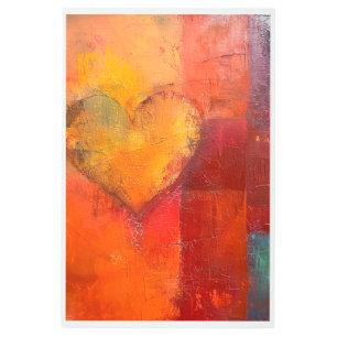 Impresión En Metal Aceite clásico del corazón rojo