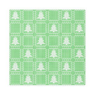 Impresión En Metal Acogedor patrón de suéter feo de árbol de Navidad 