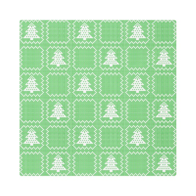 Impresión En Metal Acogedor patrón de suéter feo de árbol de Navidad  (Anverso)