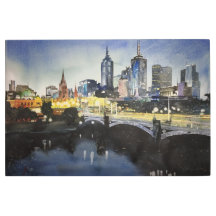 acuarela de escape de la ciudad en papel