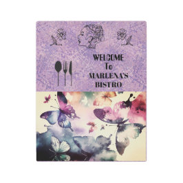 Impresión En Metal Acuarela de mariposa