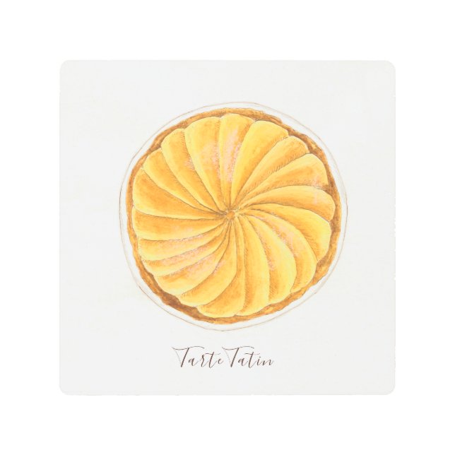 Impresión En Metal acuarela de Tarte Tatin (Anverso)