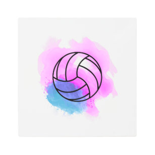 Impresión En Metal Acuarela del voleibol