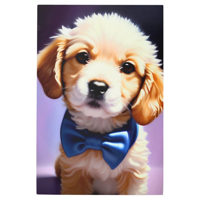 Impresión En Metal Adorable flautista pimienta con retrato de corbata (Anverso)