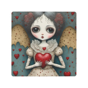 Impresión En Metal Adorable muñeca gótica Valentine