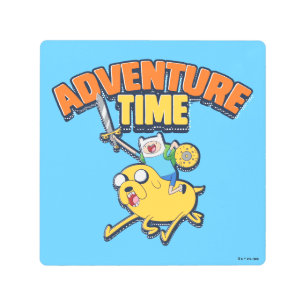 Impresión En Metal Adventure Time   Finn Riding Jake