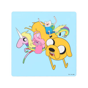 Impresión En Metal Adventure Time   Lady, Bubblegum, Finn, & Jake