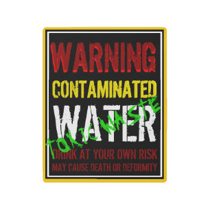 Impresión En Metal Advertencia Rótulo de agua contaminada