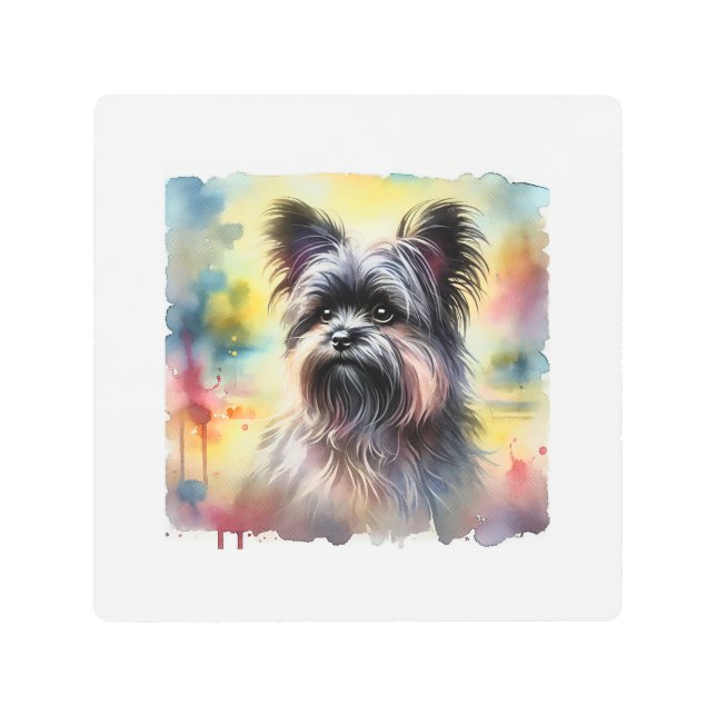 Impresión En Metal Affenpinscher Dog 210624AREF136 - Watercolor (Anverso)