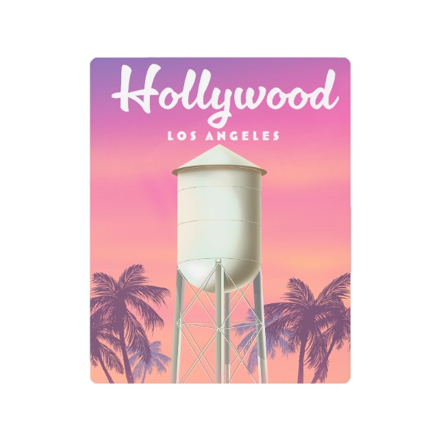 Impresión En Metal Afiche de Hollywood Los Angeles Travel (Anverso)