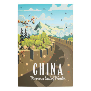 Impresión En Metal Afiche de la Gran Muralla de China para viajes